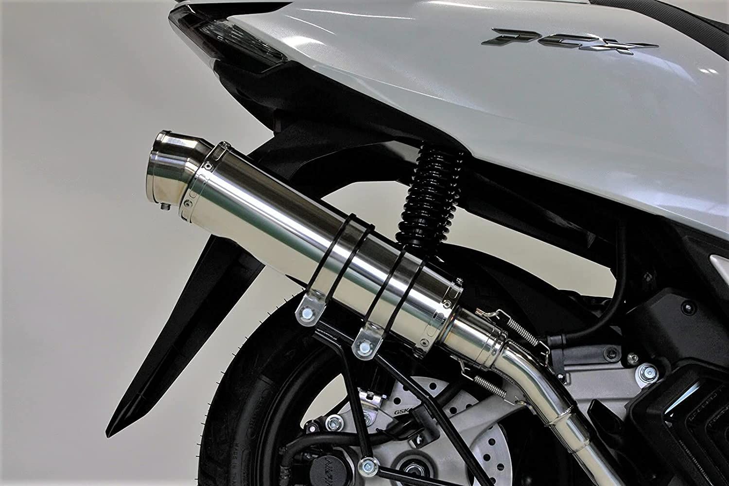 新品 PCX160 マフラー 2BK-KF47 8BJ-KF47 2021年～ R300 アップタイプ SUS ステンレスマフラー シルバーカラー バイクパーツ フルエキゾースト カスタム パーツ ドレスアップ 交換 HMS 201-040