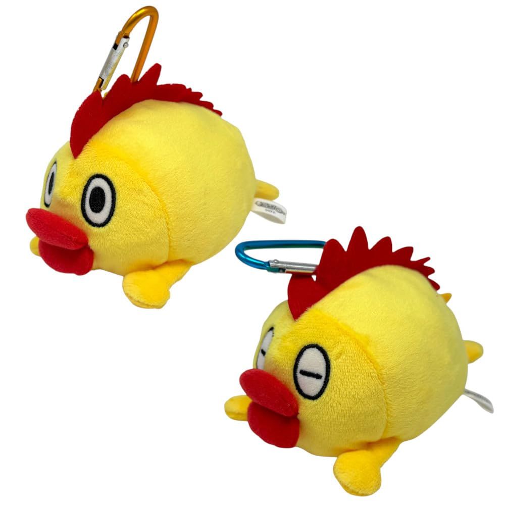 新品 そらジロー カラビナ付き ぬいぐるみ ポーチ マスコット 約13cm テレビ (そらジロー(ノーマル)＆そらジロー(目閉じ))