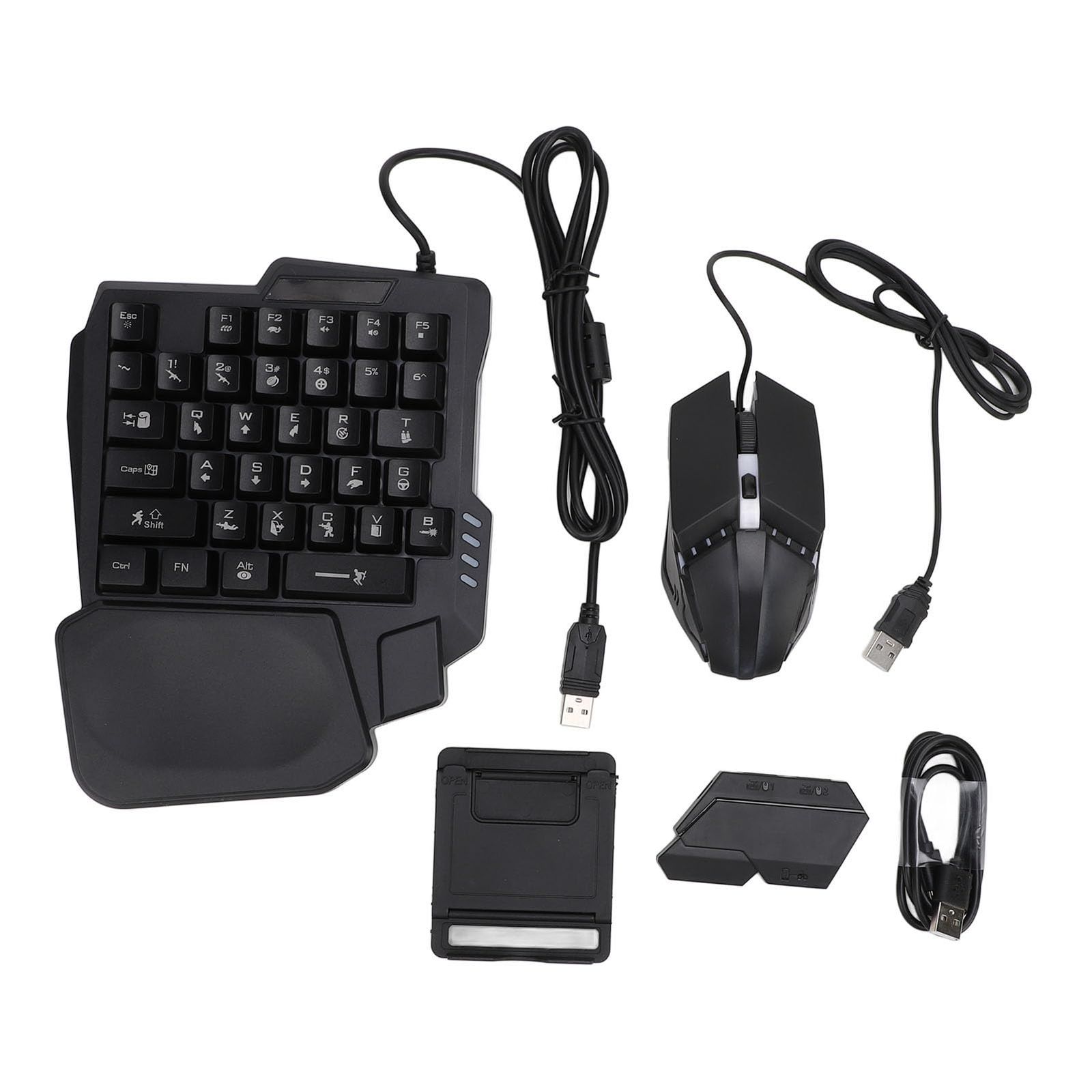 新品 RGB ゲーミング キーボード マウス コンバータ、調節可能な電話