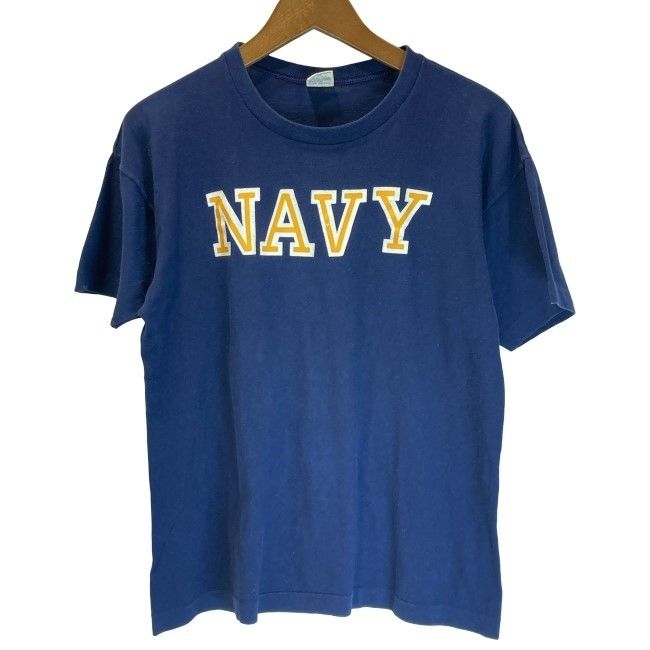 【中古】　Champion　Tシャツ　80s vintage　80年代　OLD　半袖　トップス　クルーネック　プリント　USA製　アメカジ　古着　/1590