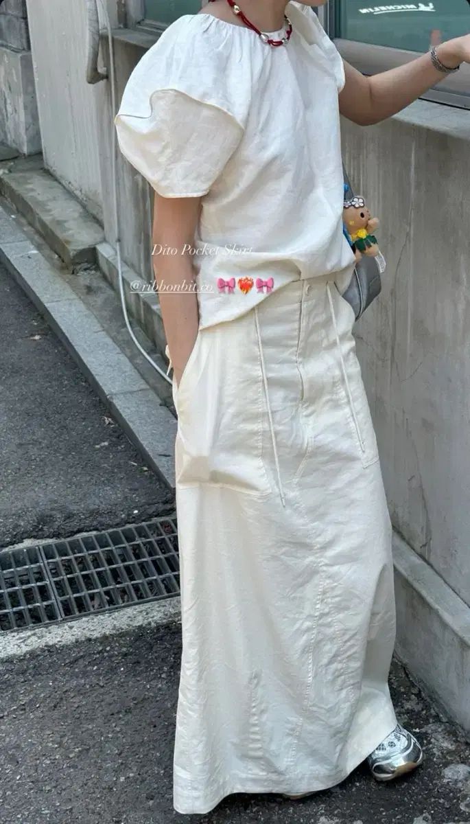 リボン빛 ディト スカート アイボリー m