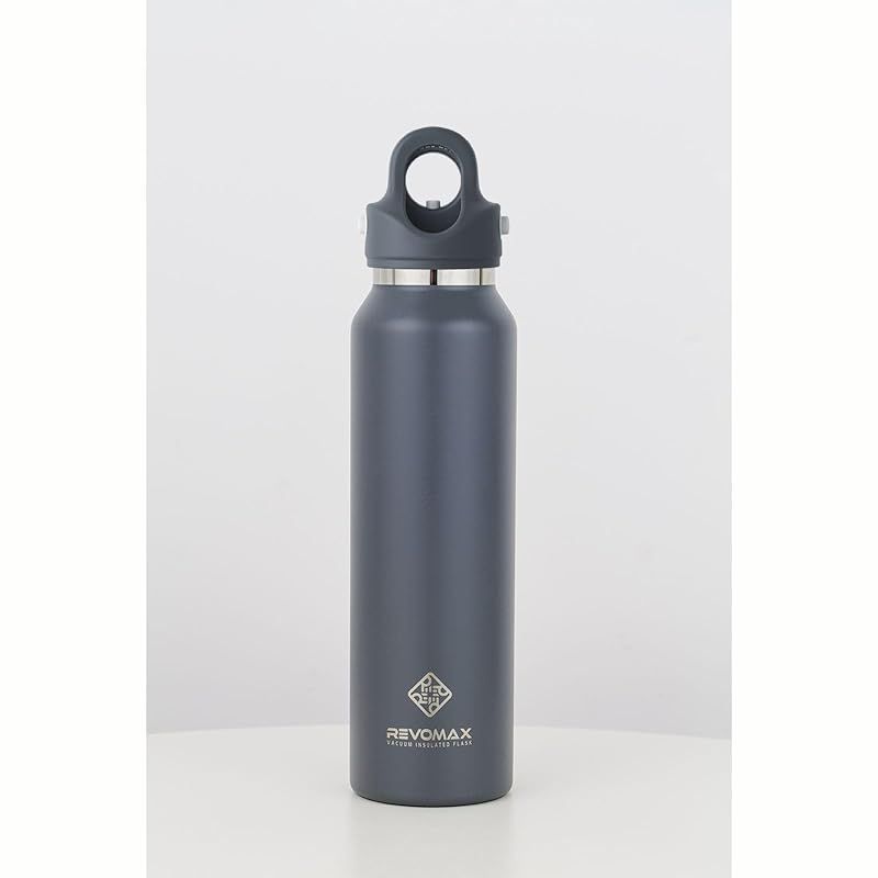 【新品】 【REVOMAX公式】16oz 473ml 炭酸対応 ステンレスボトル 18時間保温 36時間保冷 真空断熱 水筒 ギフト レボマックス (Dark Gray)