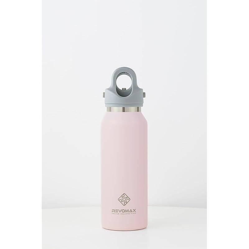 【新品】 【REVOMAX公式】12oz slim 355ml 炭酸対応 ステンレスボトル 18時間保温 36時間保冷 真空断熱 水筒 ギフト レボマックス (Pale Pink)