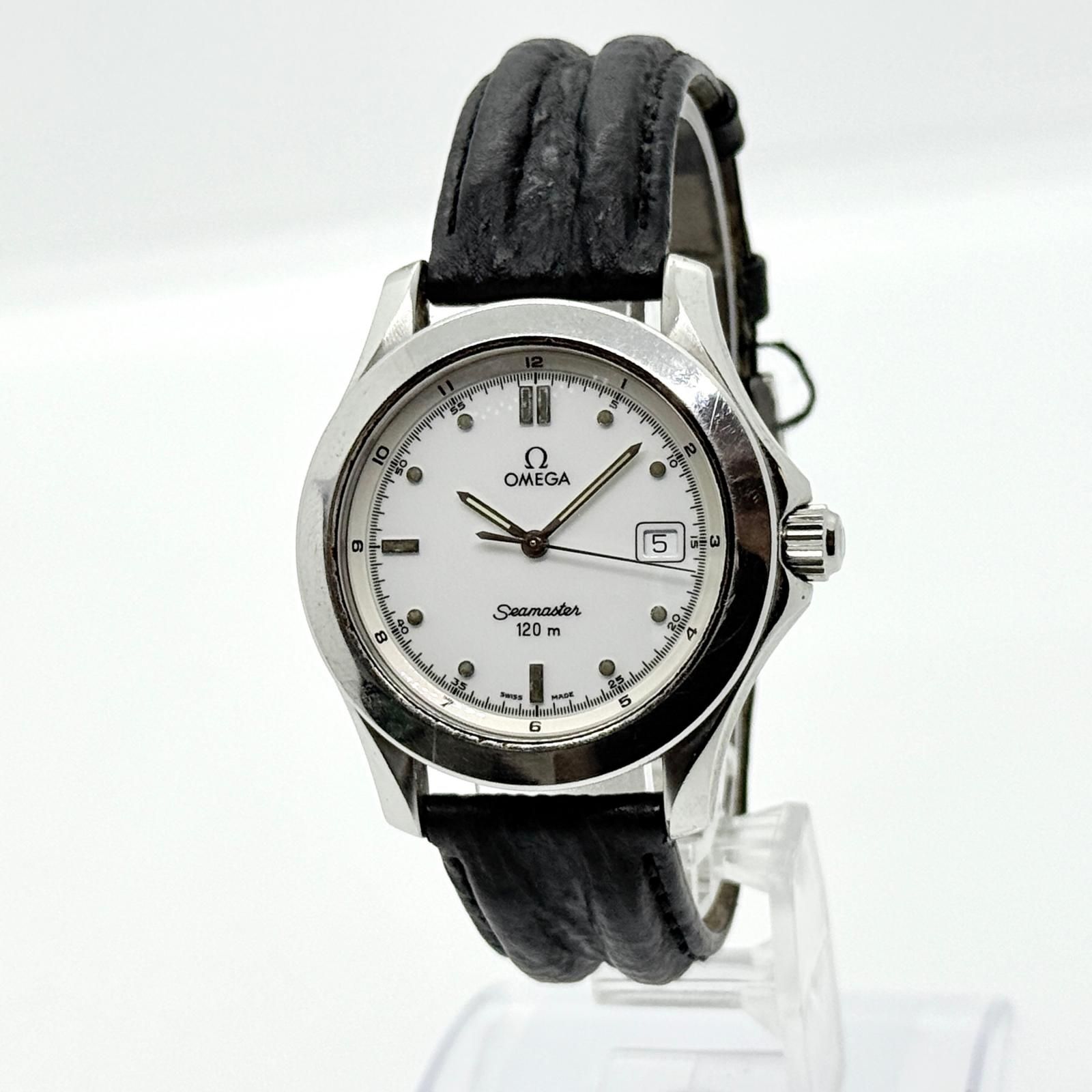 OMEGA オメガ シーマスター 120m 2511.20 ホワイト QZ メンズ 腕時計 