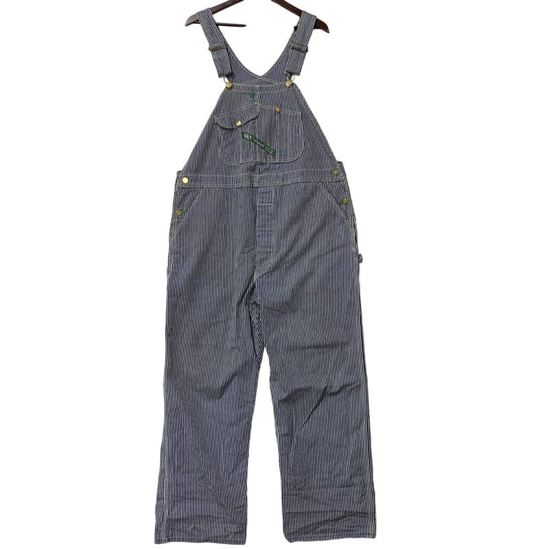 【中古品】 KEY キー USA製 HICKORY OVERALLS ヒッコリー オーバーオール 【146-260528-ya-19-izu】
