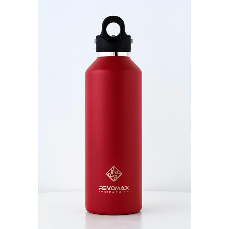 【新品】 【REVOMAX公式】32oz 950ml 炭酸対応 約1リットル ステンレスボトル 18時間保温 36時間保冷 真空断熱 水筒 ギフト レボマックス (Fire Red)