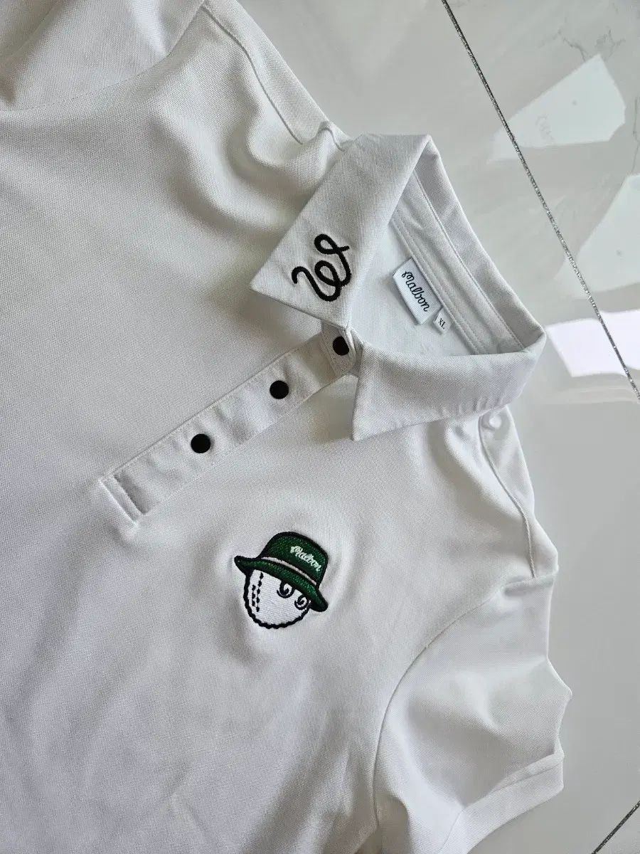 マルボンゴルフ カラーTシャツ 白 XL