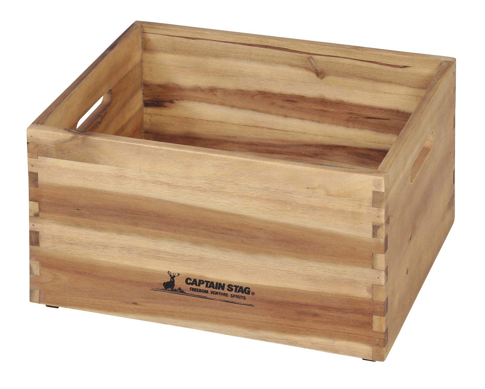 新品 キャプテンスタッグ(CAPTAIN STAG) 木箱 ウッドボックス 収納ボックス 収納ケース 木製BOX 外寸W400×D300×H220cm スタッキング可能 CSクラシックス UP-2002