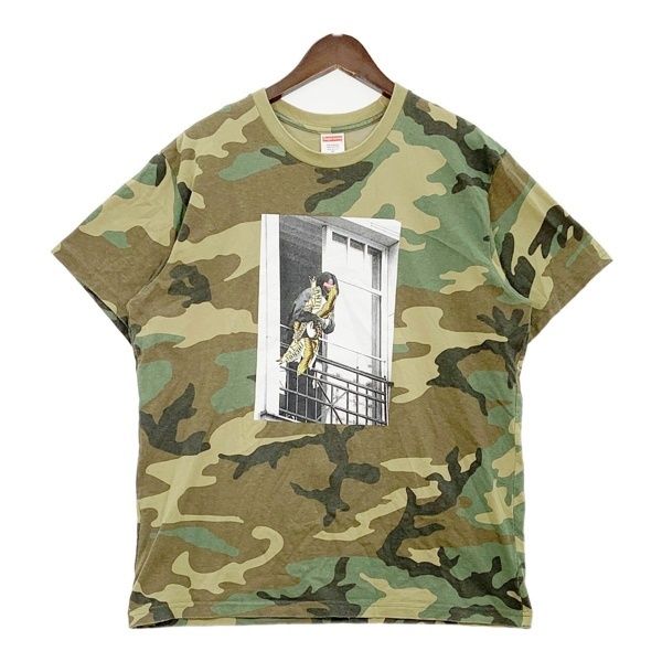 Supreme シュプリーム ANTIHERO アンタイヒーロー Tシャツ バルコニー 半袖 コラボ 迷彩 カモフラ メンズ Mサイズ トップス DM19213■