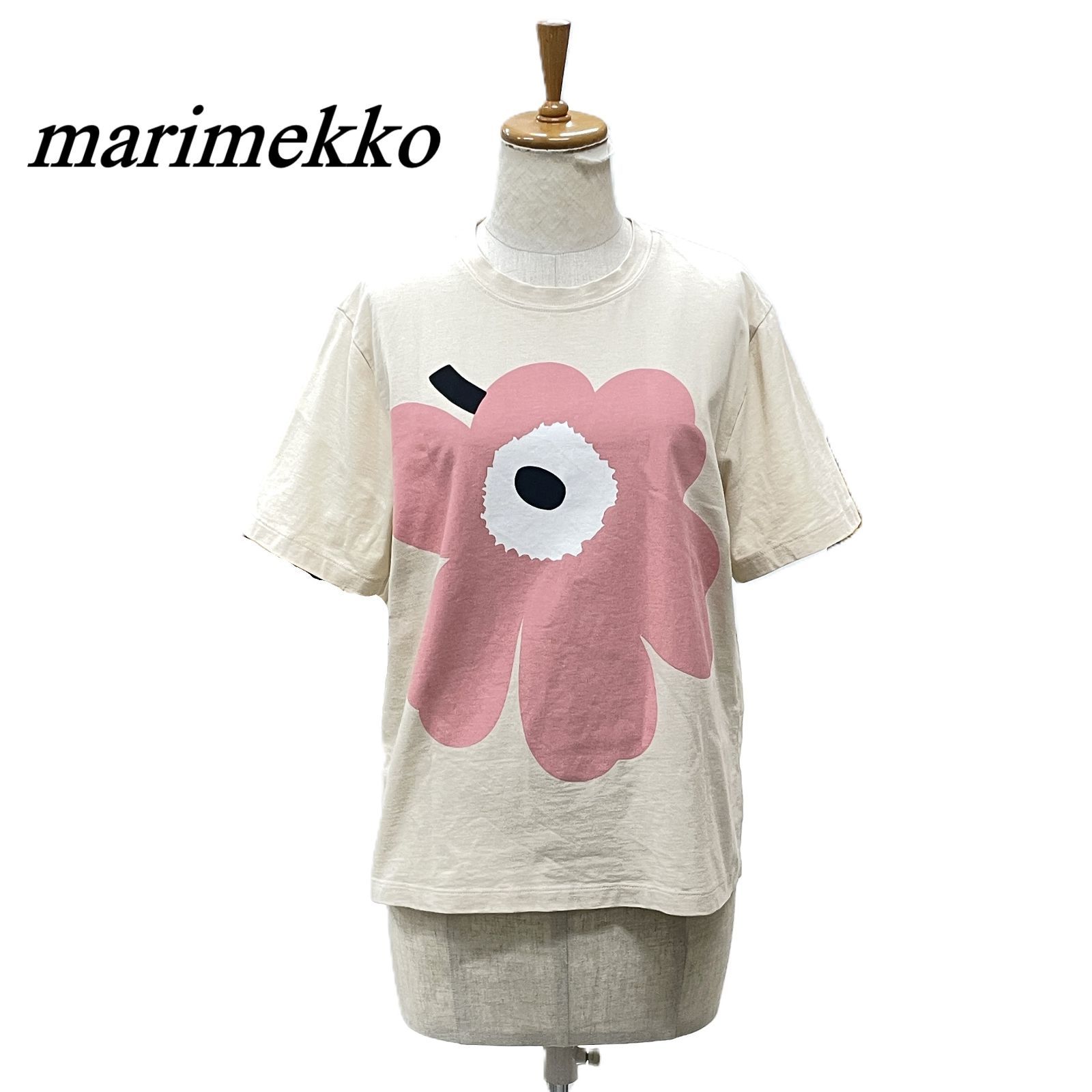 marimekko マリメッコ 半袖Tシャツ ウニッコ XS BEG/ベージュ - メルカリ