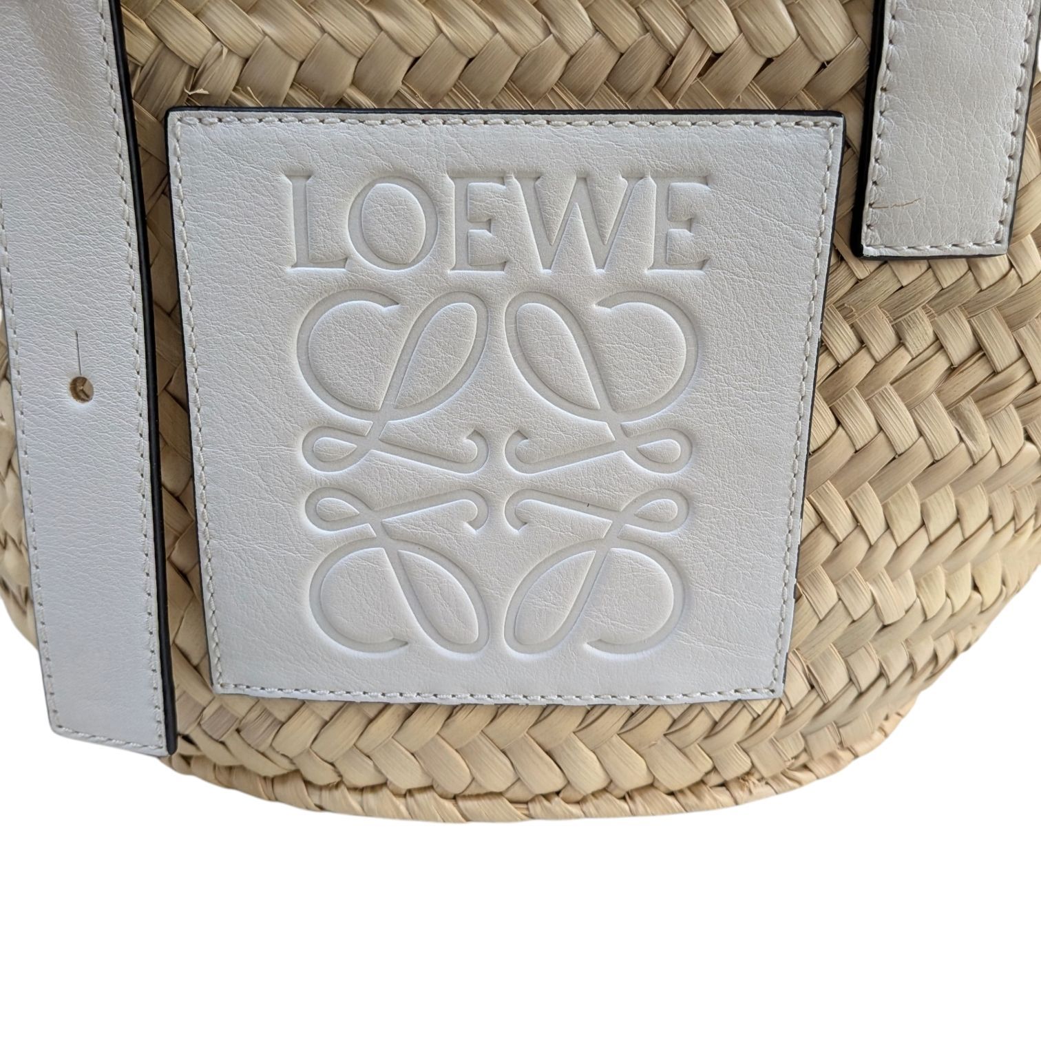 ☆美品☆現行☆ LOEWE バスケットバッグ スモール ヤシの葉＆カーフ