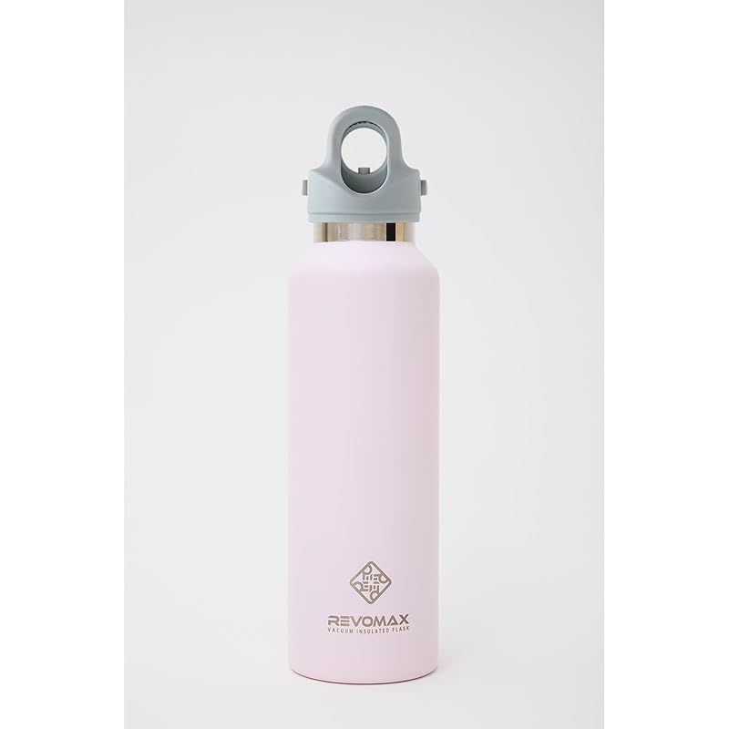 【新品】 【REVOMAX公式 】20oz 592ml 炭酸対応 ステンレスボトル 18時間保温 36時間保冷 真空断熱 水筒 ギフト (Standard) (Pale Pink)