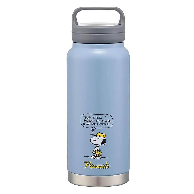 【新品】 スケーター(Skater) 持ち手付き ステンレス マグボトル 800ml 保温 保冷 水筒 スクリューハンドル スヌーピー ベースボール STSC8-A