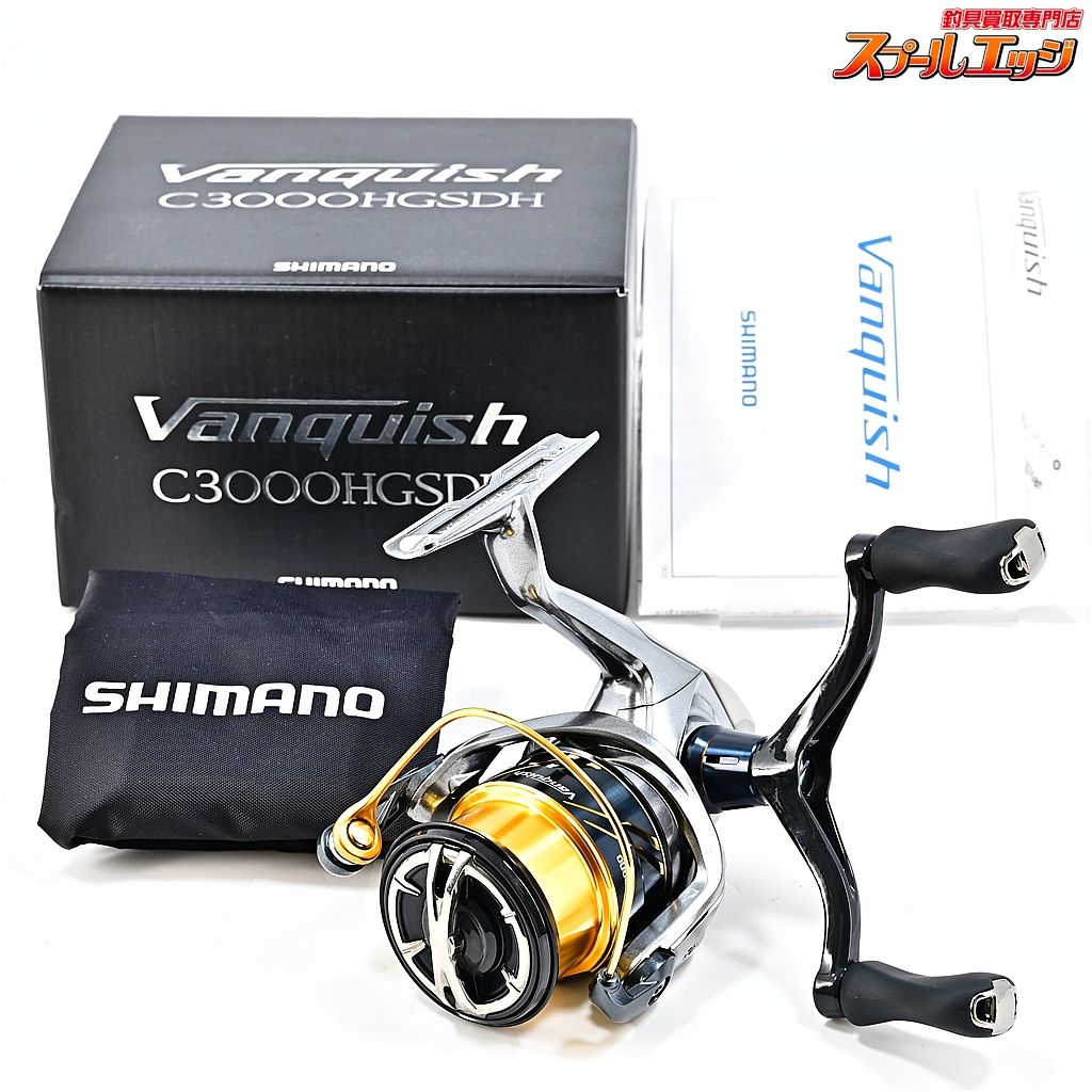 ★☆【シマノ】 16ヴァンキッシュ C3000HG C3000Sスプール&C3000HGSDH純正ハンドル90mm装着 外箱C3000HGSDH付 SHIMANO Vanquish★☆m45267