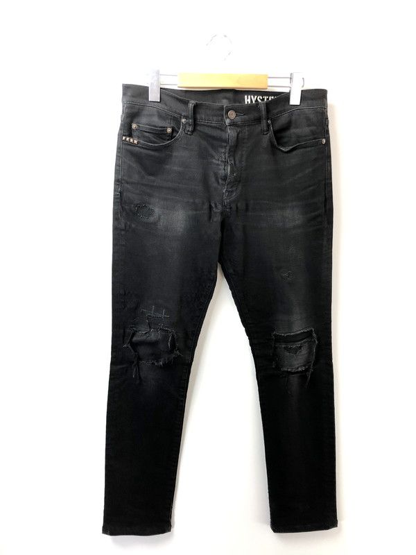 【中古品】 HYSTERIC GLAMOUR KPR加工 BLACK DENIM PANTS 0261AP14 ブラック デニム パンツ ジーンズ ボトムス 【151-260528-ki-11-tagh】
