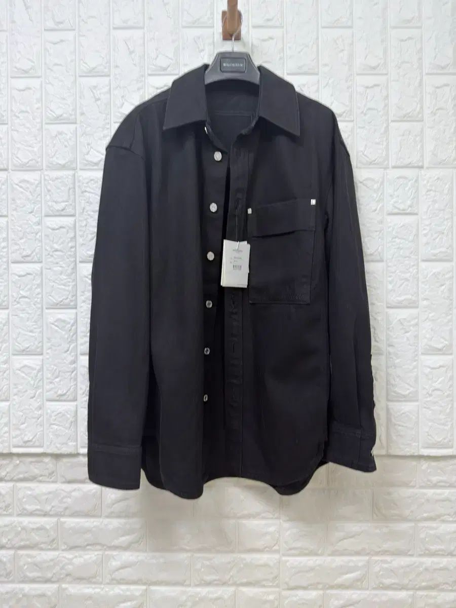 (23SS新品) WOOYOUNGMI ウーヨンミ ブラック デニム シャツ ジャケット (48)
