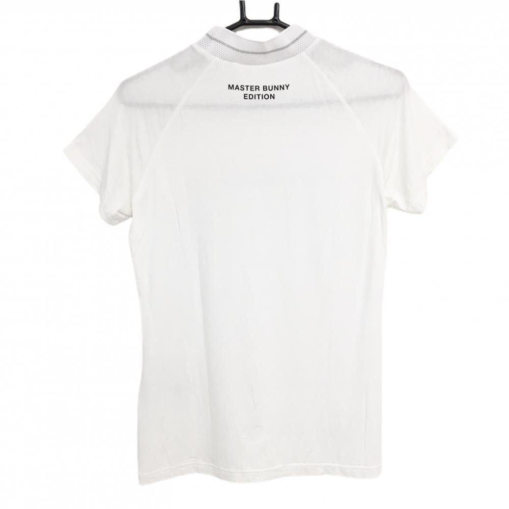 超美品】マスターバニー 半袖ハイネックシャツ 白 ネックメッシュ