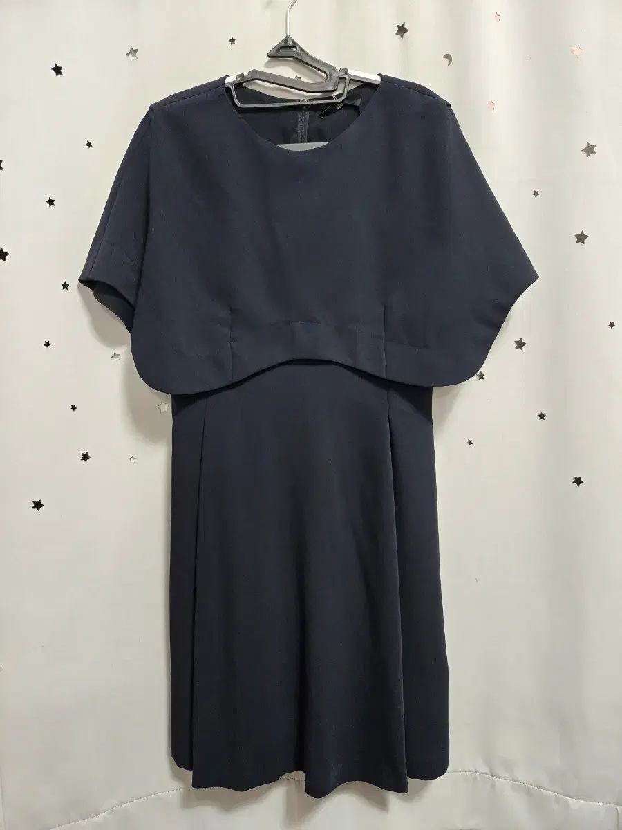 LYNN 린 ネイビー ケープ 半袖 ONE PIECE 55 新品