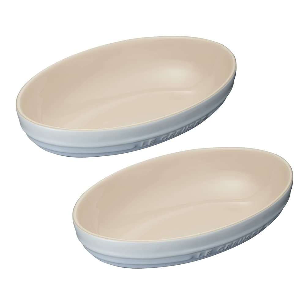ル・クルーゼ(Le Creuset) ボウル オーバル・ボール 23 cm コースタルブルー 耐熱 耐冷 電子レンジ オーブン 食洗器 対応 2個 セット 結婚祝い 記念日 ブライダル ギフト プレゼント 引出物 【日本正規販売品】pms 71b470d2