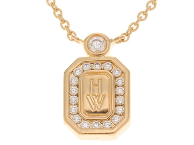 HARRY WINSTON ハリーウィンストン ジュエリー HWロゴNC/YG/D/4.9g 貴金属･宝石 PEDYRD16HWL ネックレス イエローゴールド/ダイヤモンド ゴールド レディース【中古】471