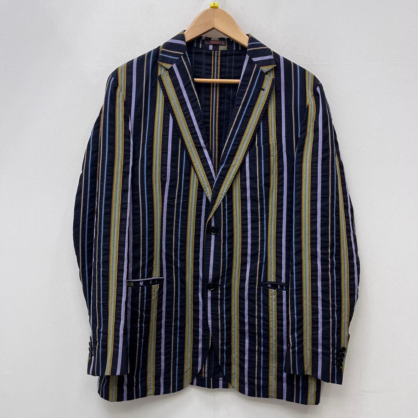 加古川店】 中古 ETRO | エトロ テーラードジャケット cotton stripe