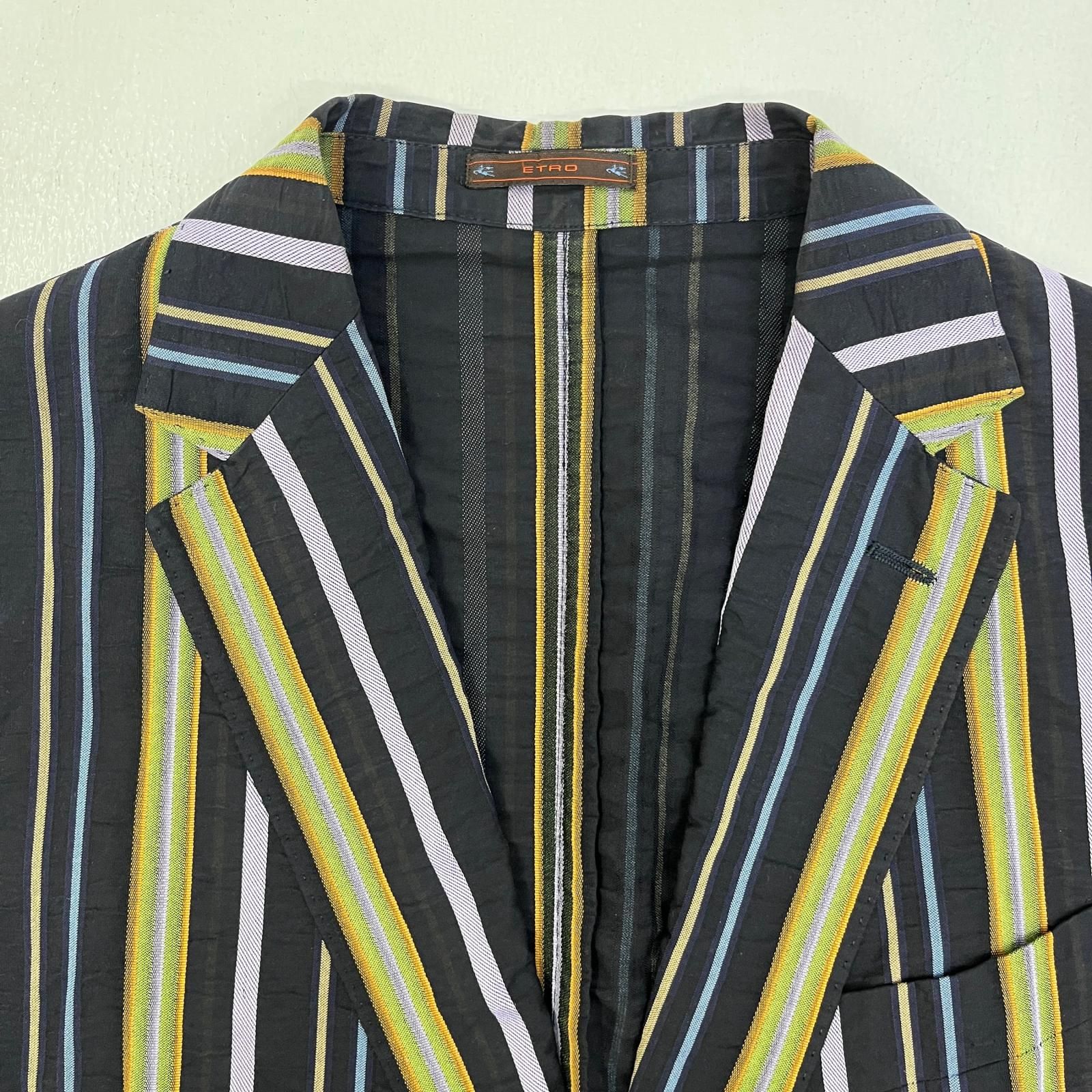 加古川店】 中古 ETRO | エトロ テーラードジャケット cotton stripe