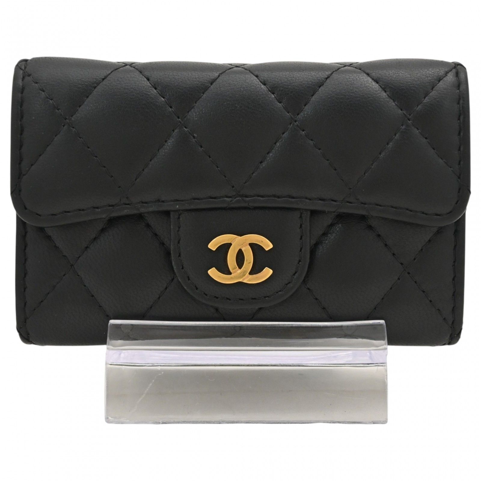 【中古】シャネル マトラッセ ミニウォレット カードケース コインケース ココマーク ラムスキン ゴールド金具 Aランク ch8152cc 46,620円