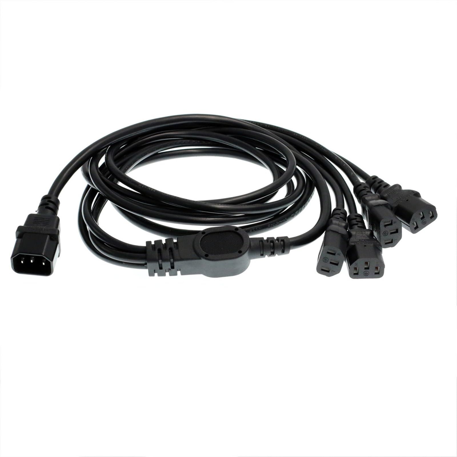 新品 HangTon UPS PDU コンピューター モニター PC 電源スプリッター コード C14 4 x C13 10 a 250 v 延長アダプター ケーブル 1.8 m