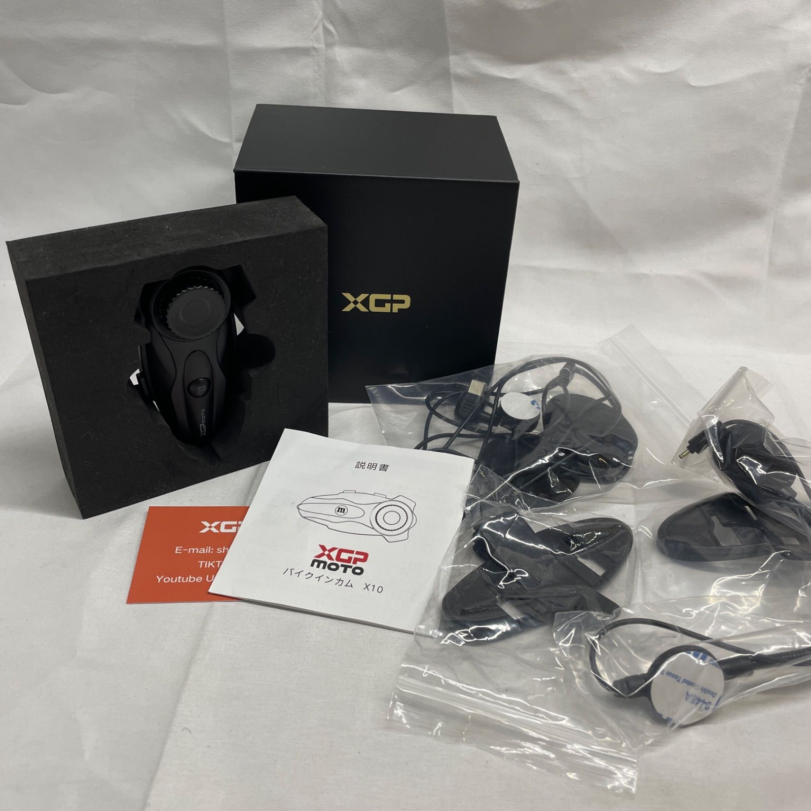 ◇ XGPMOTO バイク用 インカム [ X10 ] 【使用感ふつう/キズ汚れあり】【通電のみ】バイク用品 / 中古 052905