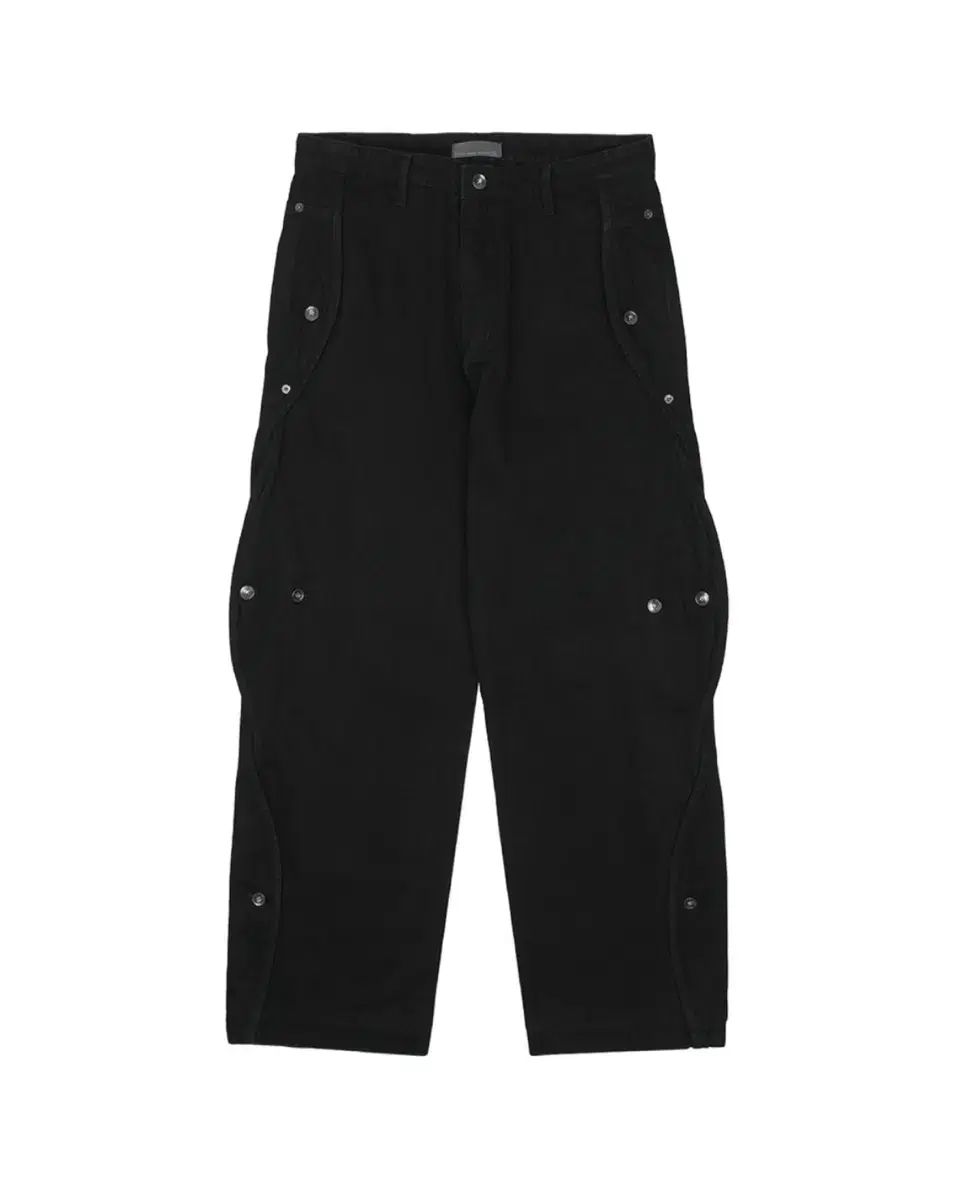 2 サンサンギアー コットン ウェーブ パンツ ブラック