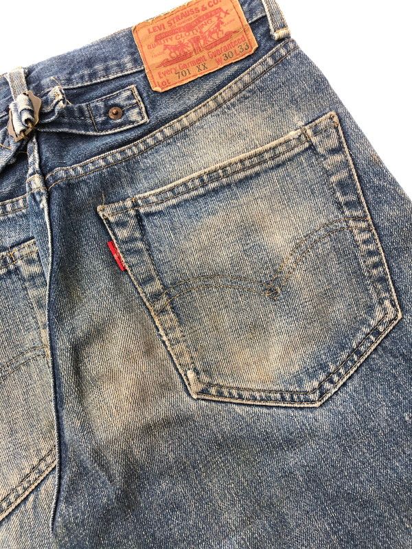 中古品】 LEVI'S 90S 701XX CINCH BAG DENIM PANTS J22刻印 日本製