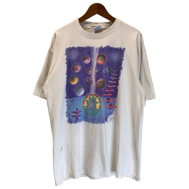 【中古】　All Sport　Tシャツ　90s vintage　90年代　OLD　半袖　トップス　クルーネック　プリント　space　USA製　オーバーサイズ　古着　/7309
