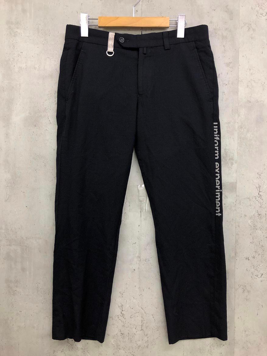 uniform experiment ユニフォームエクスペリメント UE-123002 日本製 サイドロゴ パンツ size1/濃紺 ■■◎メンズ