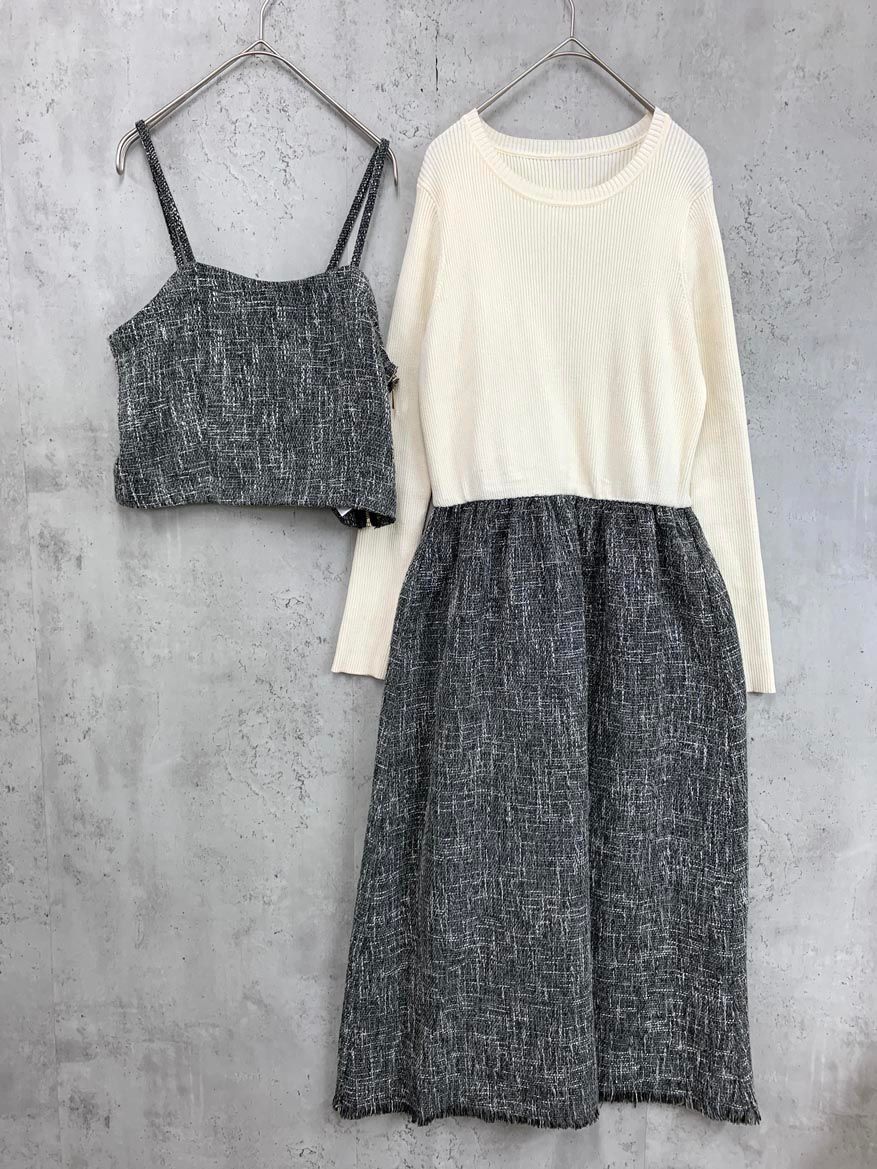 Chez toi シェトワ ETK00286 ビスチェ レイヤード ワンピース size表記なし/アイボリー ■■ レディース