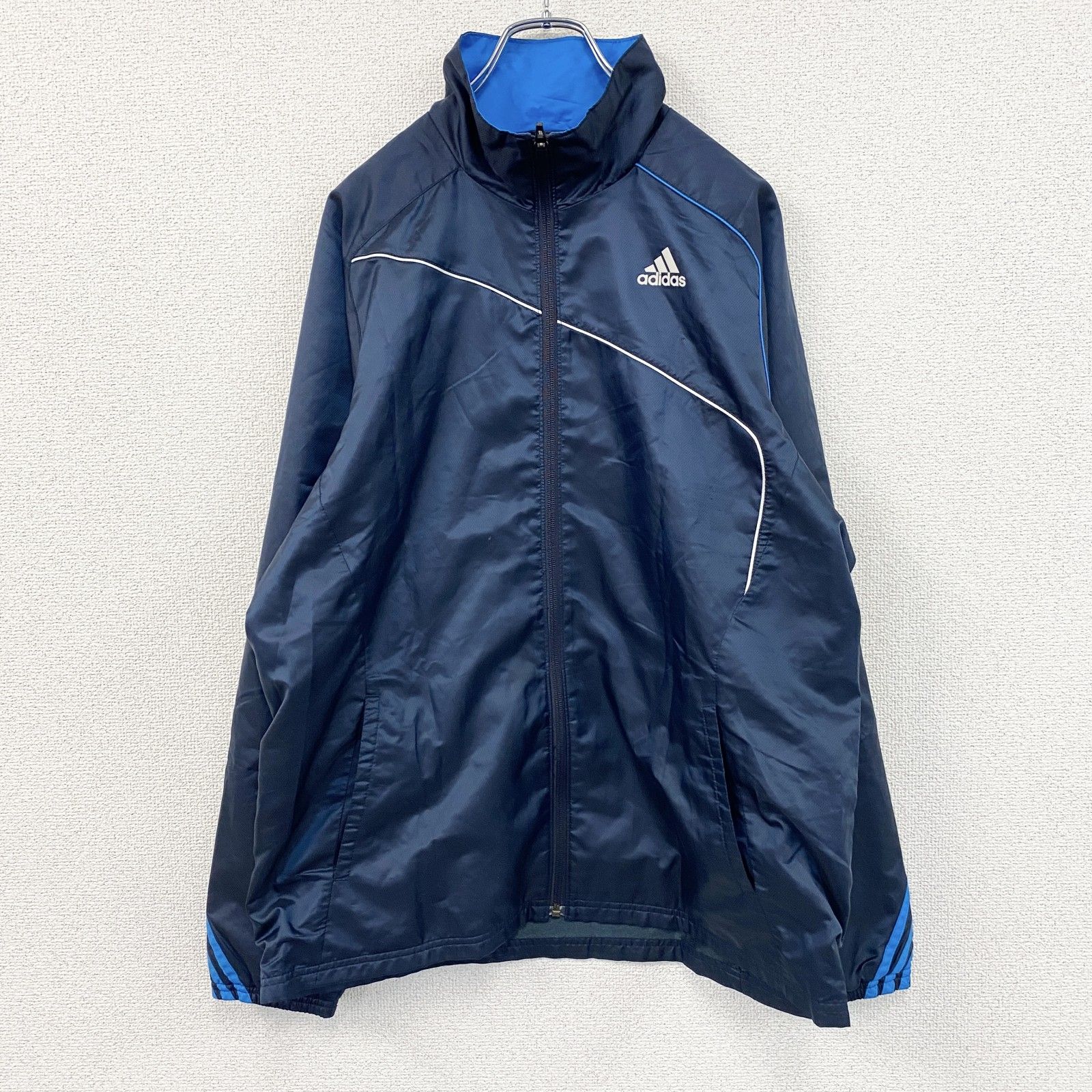 adidas アディダス トラックジャケット/ジャージ 紺 ネイビー Oサイズ