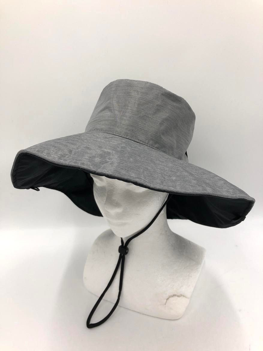 美品 Sun Barrier 100 サンバリア100 完全遮光 ハットストラップ付 ワイド ハット ブラック ■■◎レディース