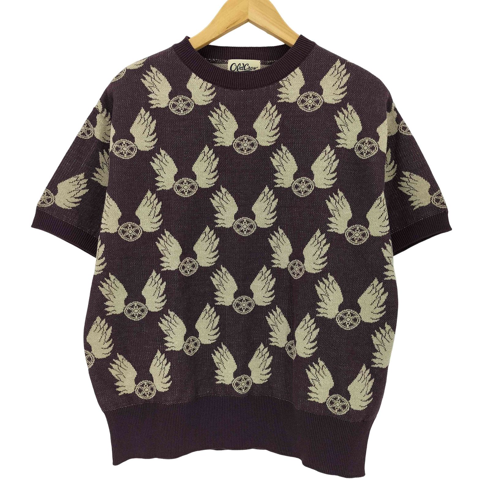 オールドクロウ OLD CROW FLYING WHEELS SUMMER SWEATER BURGUNDY サマーセーター メンズ JPN：L