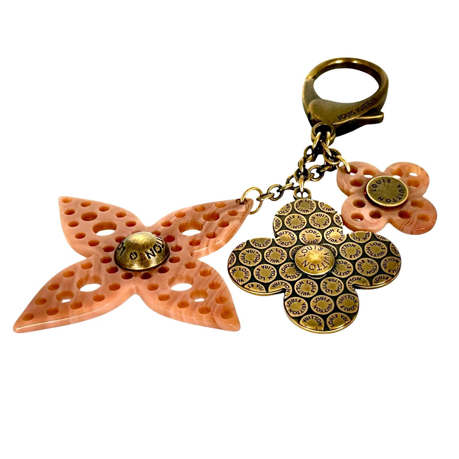 【Louis Vuitton】 ルイ・ヴィトン M65851 ビジューサック・ロックフラワー キーチャーム キーホルダー キーリング バッグチャーム アクセサリー レディース 【中古】 USED-AB【9304】