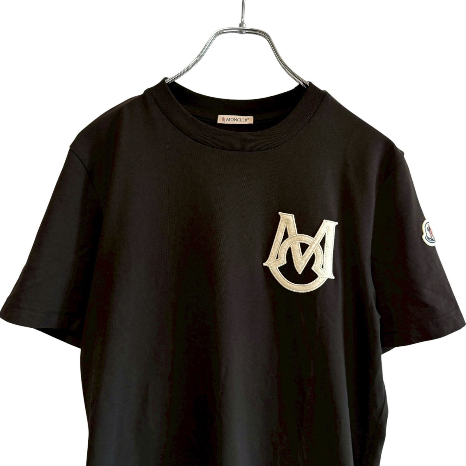 MONCLER モンクレール 現行 Tシャツ コットン モノグラムパッチ 肩ロゴ