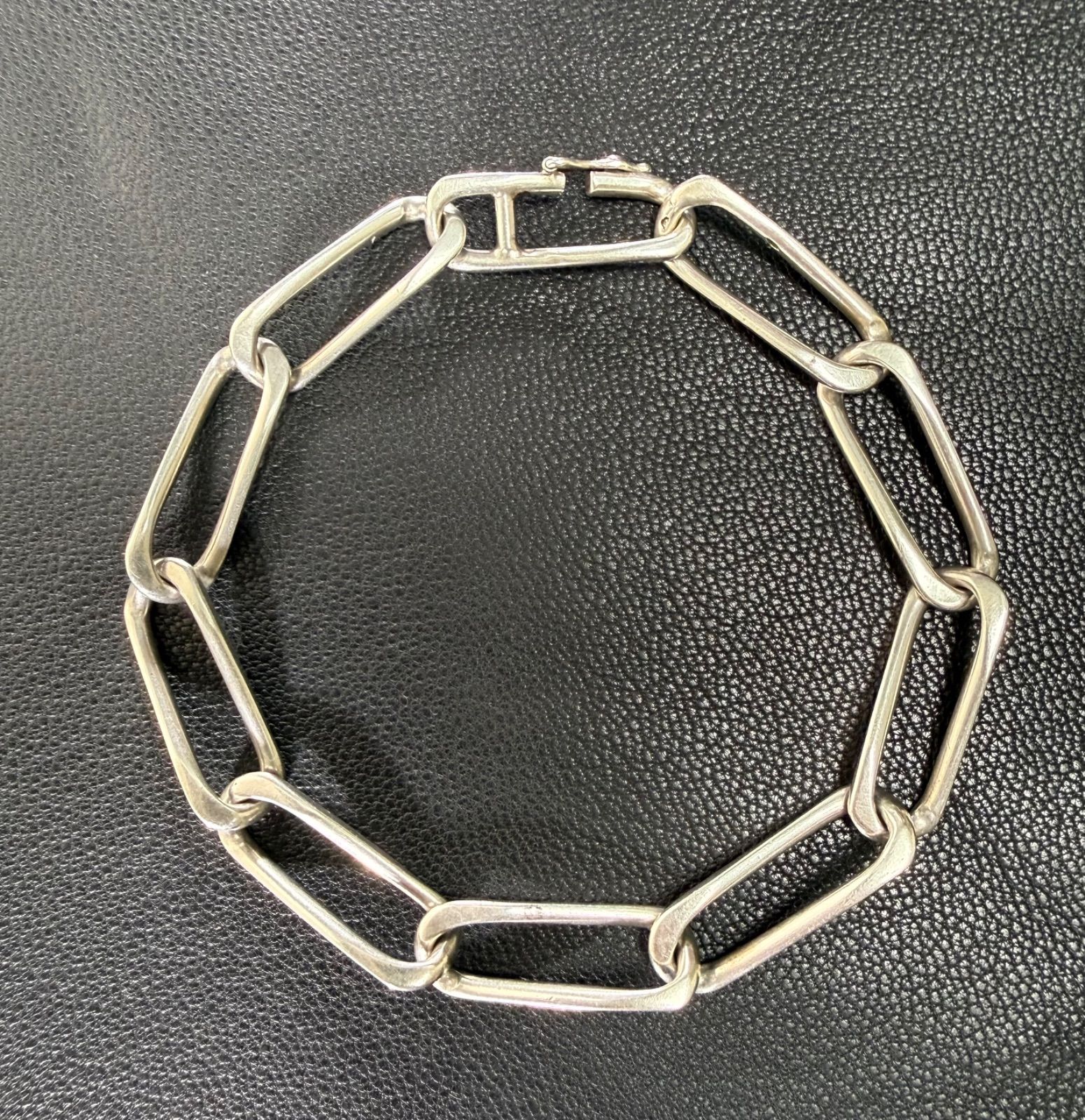 French Vintage 925 Silver Heavy Link Bracelet | フレンチヴィンテージ | シルバー ヘビーリンクチェーン ブレスレット | 全長約22cm | Cabine Vintage