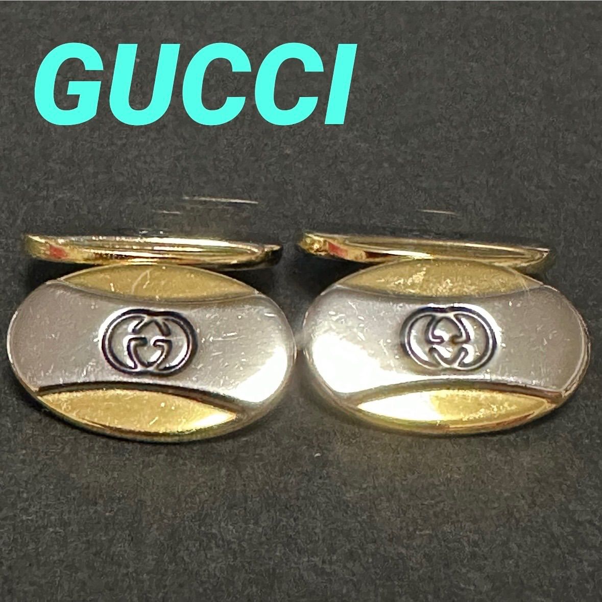 グッチ GUCCI カフス ネクタイピン チェーンカフス インターロッキングG Gロゴ GGロゴ Gモチーフ スーツ ヴィンテージ GP シルバー ゴールド