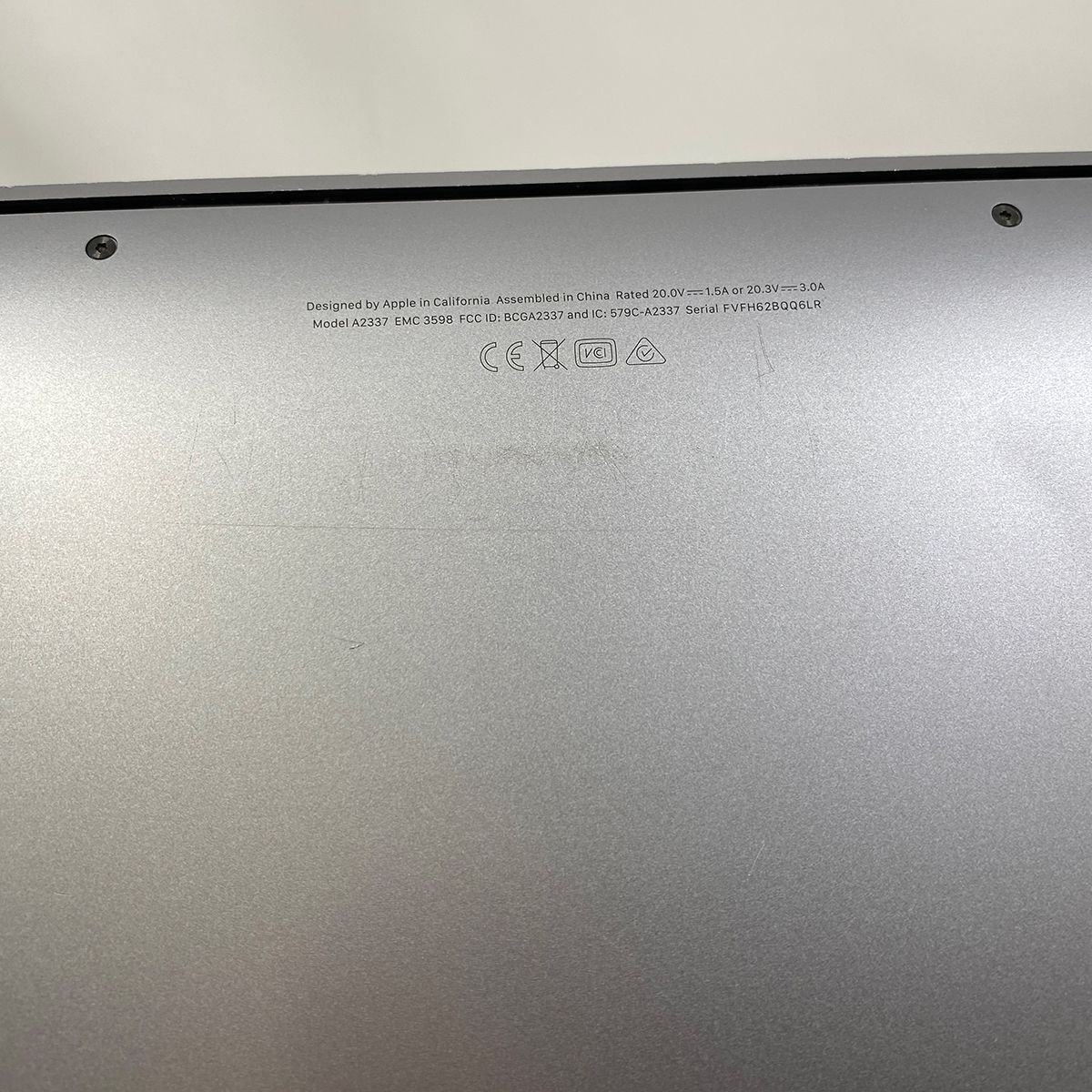 MacBook Air 13-inch 2020 M1【ランク：D】【カラー：スペースグレイ