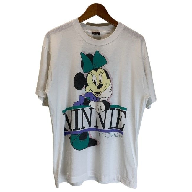 【中古】　Disney　Tシャツ　90s vintage　90年代　OLD　(C)Disney by Sherry Mig.　半袖　トップス　クルーネック　キャラクター　キャラT　ディズニー　ミニー　両面プリント　USA製　古着　/1953