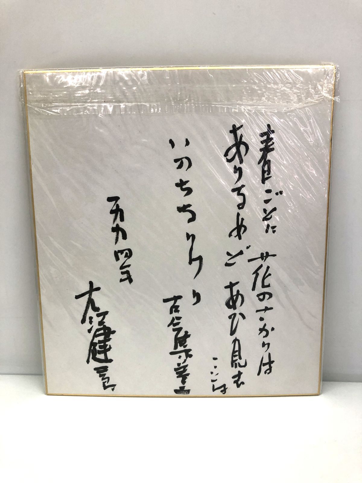 直筆 サイン色紙 大江健三郎 当時もの T