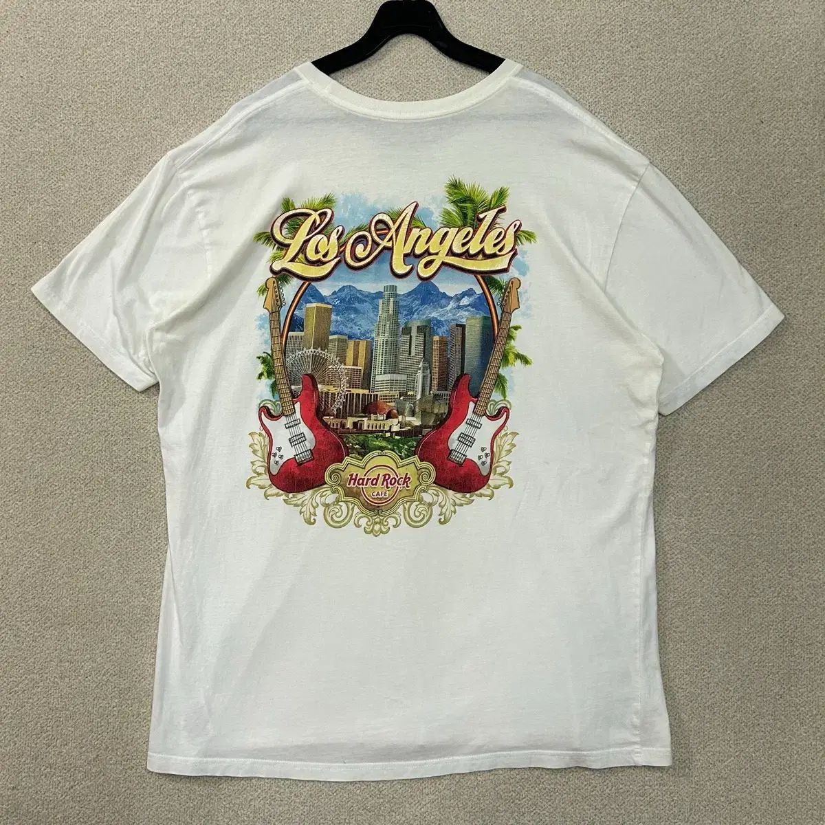 (XL) ハードロックカフェ ロサンゼルス グラフィック 半袖Tシャツ