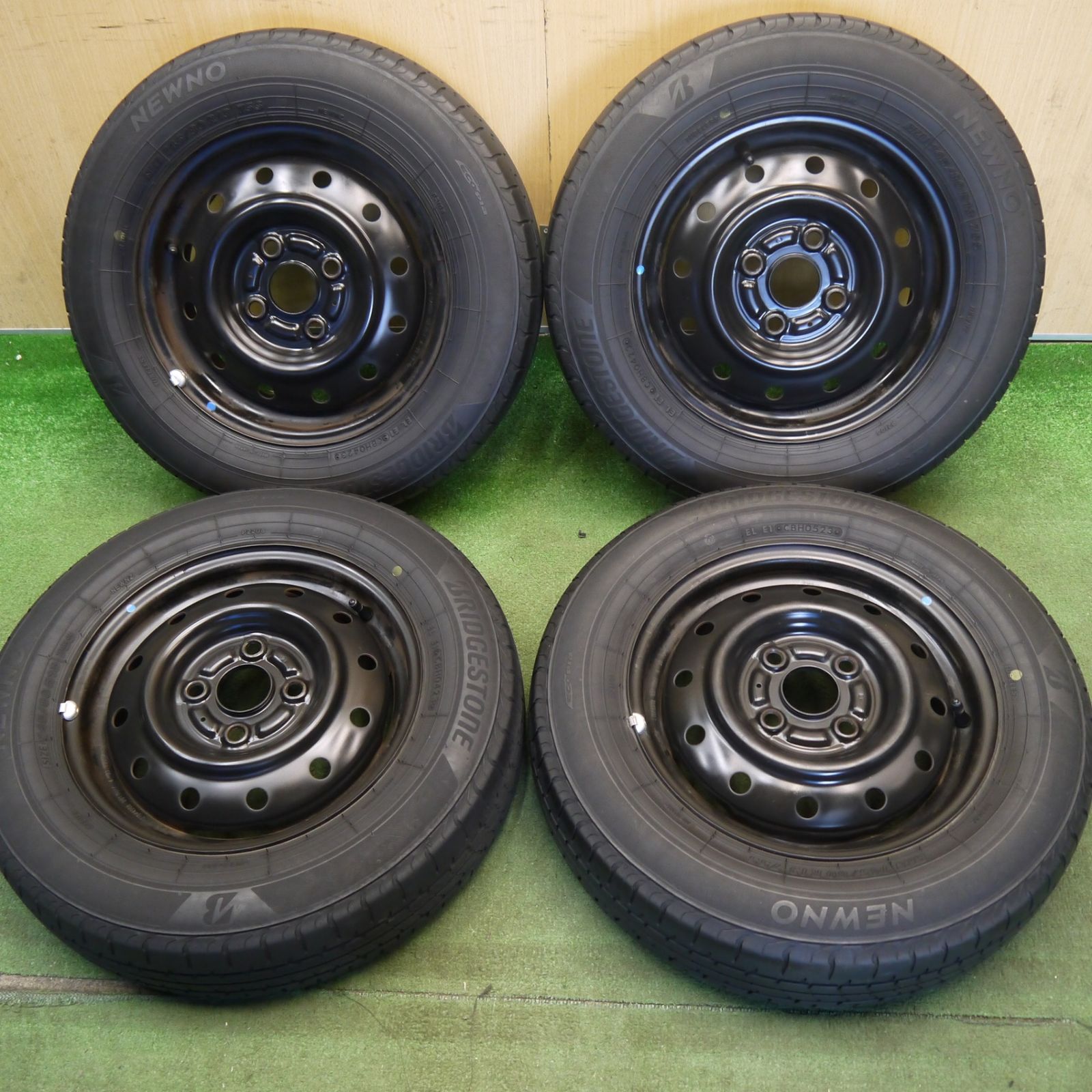 4本価格！23年★145/80R13 ブリヂストン NEWNO スチール ホイール ニューノ 13インチ PCD100/4H★6051905Hノ 15,246円