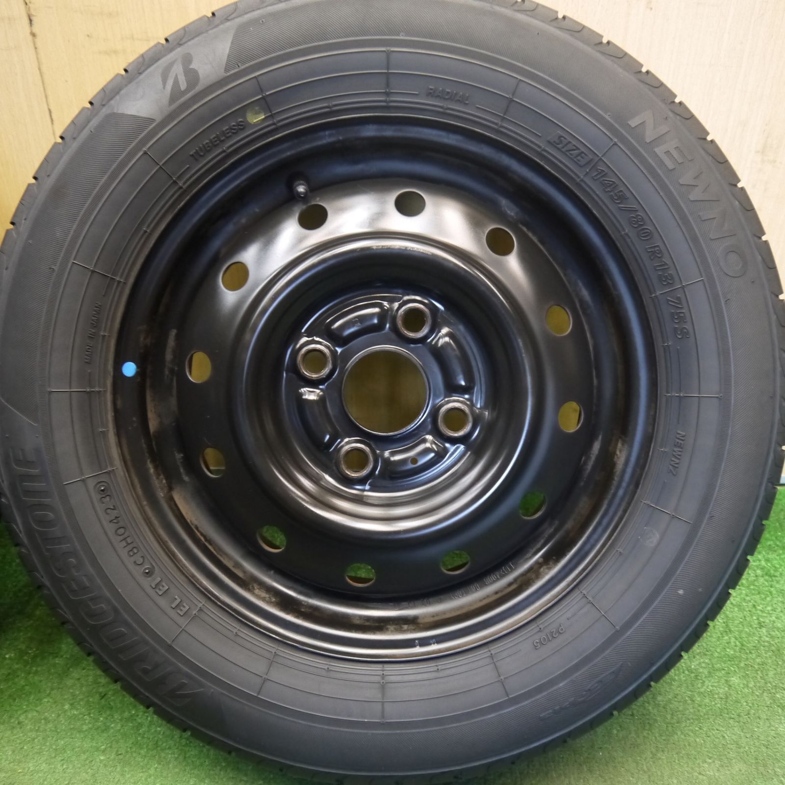 4本価格！23年☆145/80R13 ブリヂストン NEWNO スチール ホイール 