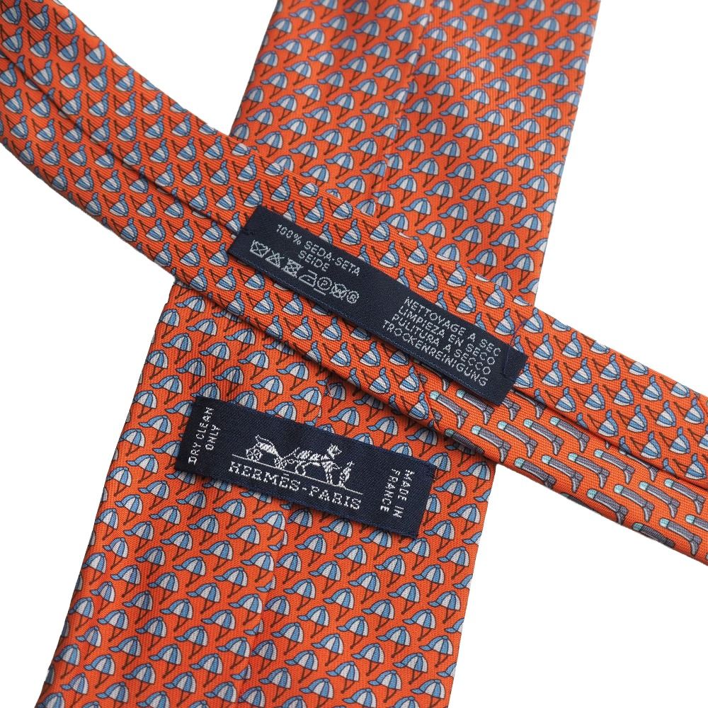 □美品□HERMES エルメス ネクタイ シルクツイル タイ ブランド古着