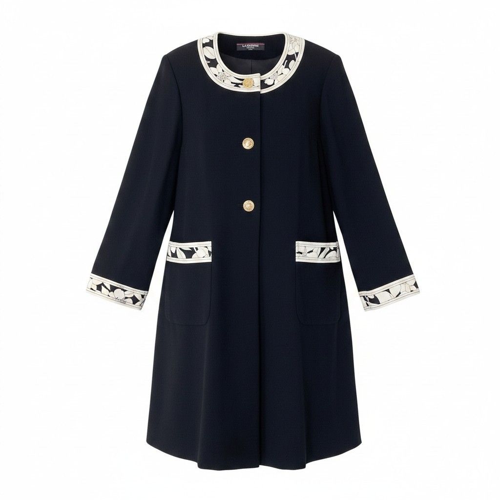 レディース 37e28 LEONARD FASHION レオナール ノーカラーコート 