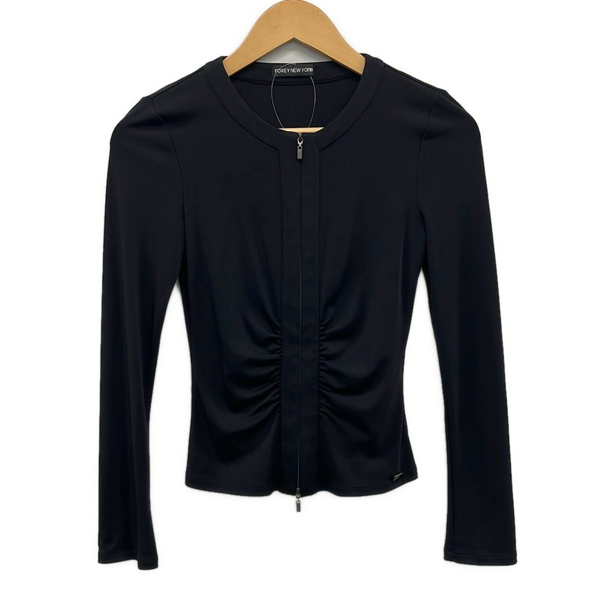 美品 foxey new york カーディガン フォクシー ジップアップ FOXEY 